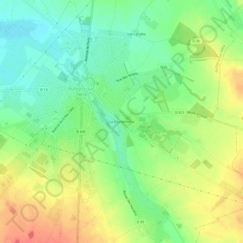 Mapa topográfico La Boutonnière, altitude, relevo