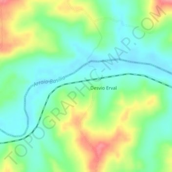 Mapa topográfico Airosa Galvão, altitude, relevo
