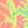 Mapa topográfico 甘孜藏族自治州, altitude, relevo