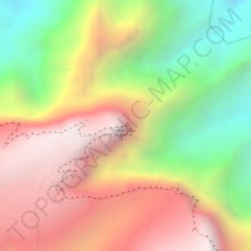 Mapa topográfico Imet Gogo, altitude, relevo