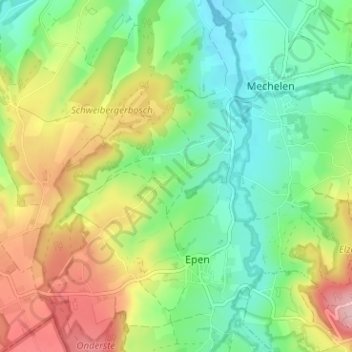 Mapa topográfico Schweiberg, altitude, relevo