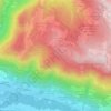 Mapa topográfico Les Pesses, altitude, relevo
