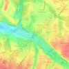 Mapa topográfico Caluire, altitude, relevo