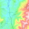 Mapa topográfico Espinhal, altitude, relevo