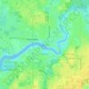 Mapa topográfico Alafia Oaks, altitude, relevo