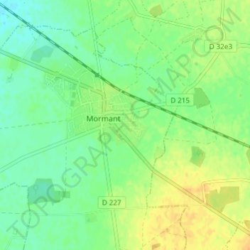 Mapa topográfico Cité Loheac, altitude, relevo
