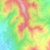 Mapa topográfico Cerro Khara Orkho, altitude, relevo