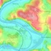 Mapa topográfico Oberndorf, altitude, relevo