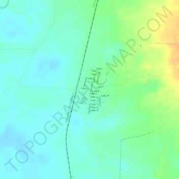 Mapa topográfico Varela, altitude, relevo