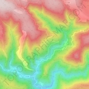 Mapa topográfico Saint-Julien, altitude, relevo