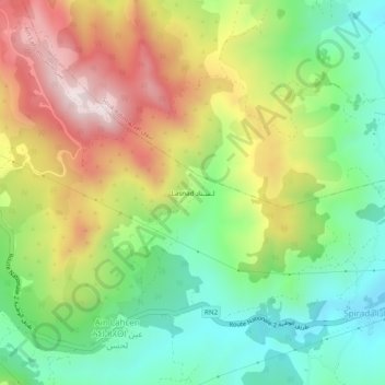 Mapa topográfico Lasnad, altitude, relevo