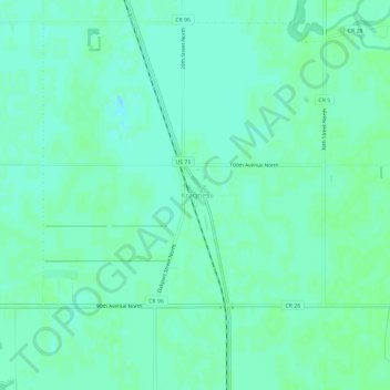 Mapa topográfico Kragnes, altitude, relevo