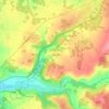 Mapa topográfico La Quérillère, altitude, relevo