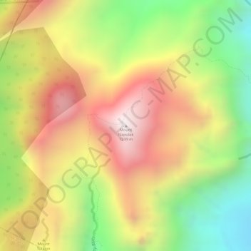 Mapa topográfico Mount Napulak, altitude, relevo