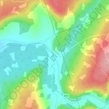 Mapa topográfico Portage Vale, altitude, relevo