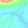 Mapa topográfico Chilicullco, altitude, relevo
