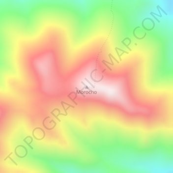 Mapa topográfico Morocho, altitude, relevo