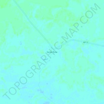 Mapa topográfico Santa Rosa, altitude, relevo