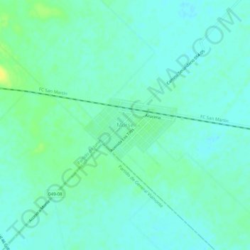 Mapa topográfico Morse, altitude, relevo