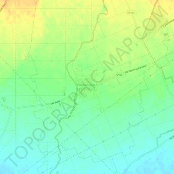 Mapa topográfico Pantianicco, altitude, relevo