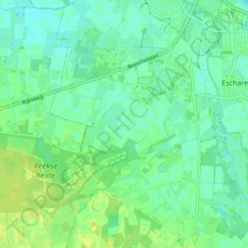 Mapa topográfico Driehuis, altitude, relevo