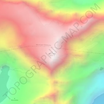 Mapa topográfico Mururata, altitude, relevo