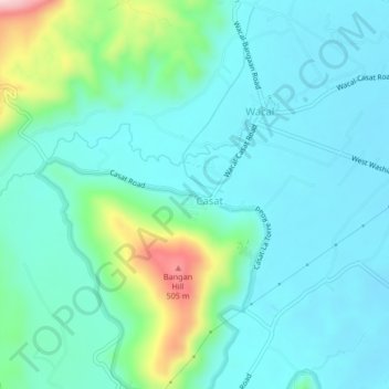 Mapa topográfico Purok 3, altitude, relevo