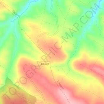 Mapa topográfico Llombo, altitude, relevo