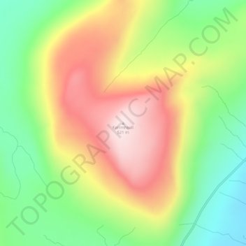 Mapa topográfico Farrmheall, altitude, relevo