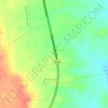 Mapa topográfico Hombre Muerto, altitude, relevo