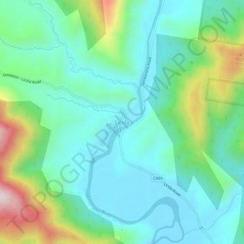 Mapa topográfico Licola, altitude, relevo