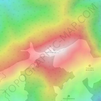 Mapa topográfico Cerro Kennedy, altitude, relevo