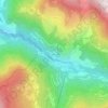 Mapa topográfico Fontaine, altitude, relevo