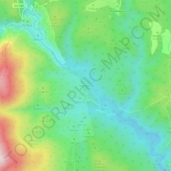 Mapa topográfico Matallana, altitude, relevo