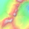 Mapa topográfico Torres del Paine, altitude, relevo