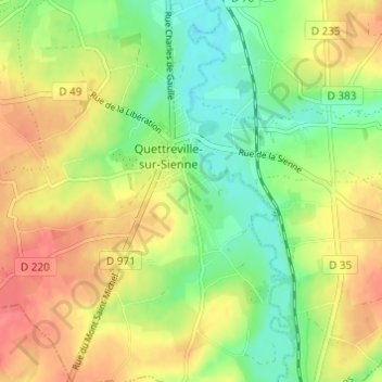 Mapa topográfico La Maladrerie, altitude, relevo