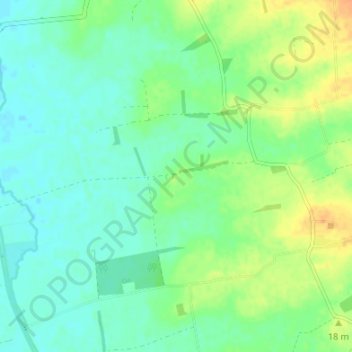Mapa topográfico North Gulham, altitude, relevo