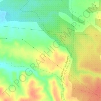 Mapa topográfico La Tosca, altitude, relevo