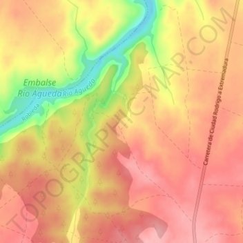 Mapa topográfico Valduga, altitude, relevo