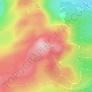 Mapa topográfico Cold Law, altitude, relevo