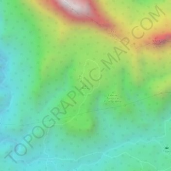 Mapa topográfico Maraa, altitude, relevo