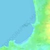 Mapa topográfico Pointe de la Torche, altitude, relevo