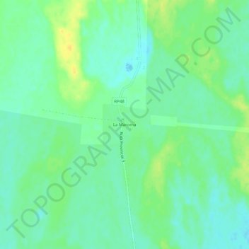 Mapa topográfico La Maroma, altitude, relevo