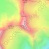 Mapa topográfico 鹊巴, altitude, relevo