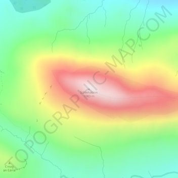 Mapa topográfico Schiehallion, altitude, relevo