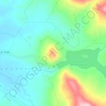 Mapa topográfico Cerro de Torrejosa, altitude, relevo