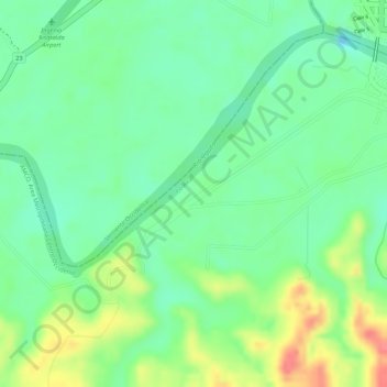 Mapa topográfico Estación Azufral, altitude, relevo