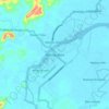 Mapa topográfico Malinau Kota, altitude, relevo