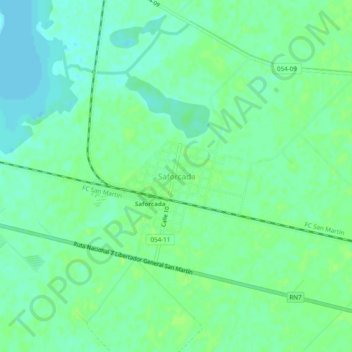 Mapa topográfico Saforcada, altitude, relevo