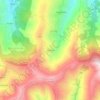 Mapa topográfico Mourísia, altitude, relevo